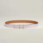 H Torsade belt buckle & Reversible leather strap 24 mm - Image 2
